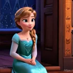 Home 11 겨울왕국 Frozen 겨울왕국 속 자매의 성장 서사 분석 - **Prompt 1: The Hidden Gift and the Longing Heart**
A poignant and softly lit scene inside Arend...