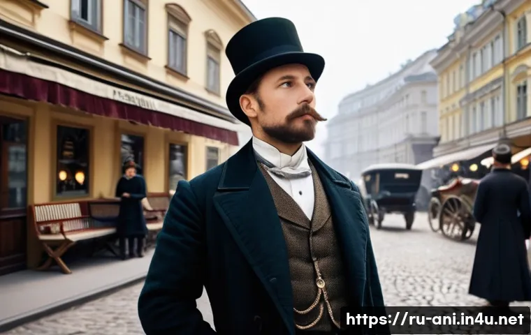 타임 트래블러 루카스 Lucas the Time Traveler 타임 트래블러 루카스와 시간여행 이야기 - **A Time Traveler's Contemplation in 19th-Century Vienna:**
A sophisticated, clean image of Luca...